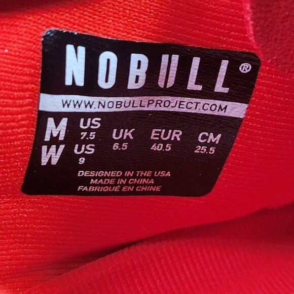 Nobull Outwork Men's 7.5 Super Fabric Trainer Red White Athletic Shoe Sneaker - Picture 12 of 12